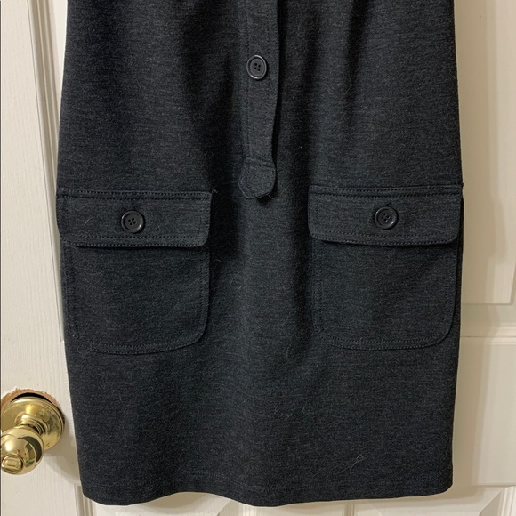 🌷3 for$20🌷Max Studio, US XS, Dark Grey Short Sleeve Military Style Shirt Dress - Picture 5 of 11